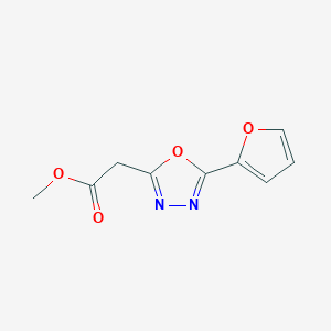 molecular formula C9H8N2O4 B2371292 Methyl (5-(2-furyl)-1,3,4-oxadiazol-2-yl)acetate CAS No. 1216269-74-7