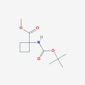 molecular formula C11H19NO4 B2371293 Methyl 1-((tert-butoxycarbonyl)amino)cyclobutanecarboxylate CAS No. 880166-10-9