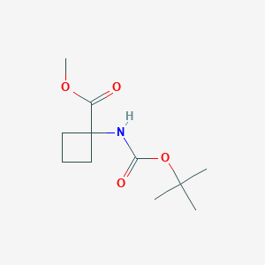 molecular formula C11H19NO4 B2371293 Methyl 1-((tert-Butoxycarbonyl)amino)cyclobutanecarboxylate CAS No. 880166-10-9