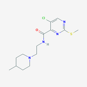 5-chloro-N-[2-(4-methylpiperidin-1-yl)ethyl]-2-(methylsulfanyl)pyrimidine-4-carboxamide