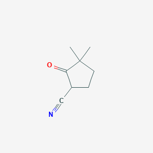 molecular formula C8H11NO B2371298 3,3-二甲基-2-氧代-环戊烷甲腈 CAS No. 3594-69-2