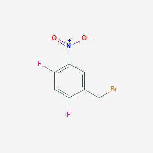 molecular formula C7H4BrF2NO2 B2371299 2,4-二氟-5-硝基苄基溴 CAS No. 1260790-43-9