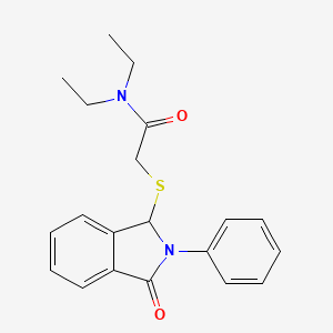 N,N-diethyl-2-[(3-oxo-2-phenyl-2,3-dihydro-1H-isoindol-1-yl)sulfanyl]acetamide