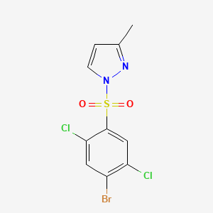 molecular formula C10H7BrCl2N2O2S B2371308 1-(4-Bromo-2,5-dichlorophenyl)sulfonyl-3-methylpyrazole CAS No. 2305353-54-0