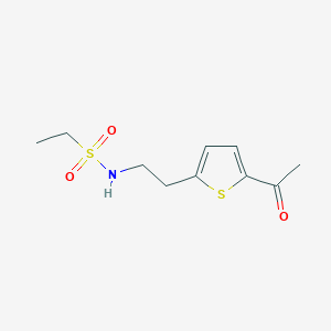 molecular formula C10H15NO3S2 B2371320 N-(2-(5-乙酰基噻吩-2-基)乙基)乙烷磺酰胺 CAS No. 2034255-23-5