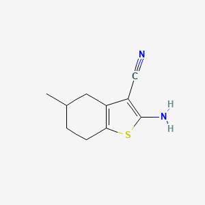 molecular formula C10H12N2S B2371330 2-Amino-5-methyl-4,5,6,7-tetrahydro-1-benzothiophene-3-carbonitrile CAS No. 42159-74-0