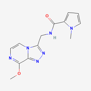 molecular formula C13H14N6O2 B2371331 N-((8-methoxy-[1,2,4]triazolo[4,3-a]pyrazin-3-yl)methyl)-1-methyl-1H-pyrrole-2-carboxamide CAS No. 2034414-71-4