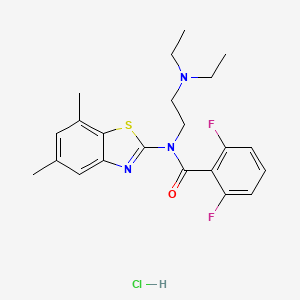 N-(2-(diethylamino)ethyl)-N-(5,7-dimethylbenzo[d]thiazol-2-yl)-2,6-difluorobenzamide hydrochloride