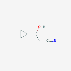 molecular formula C6H9NO B2371344 3-环丙基-3-羟基丙腈 CAS No. 1070966-41-4