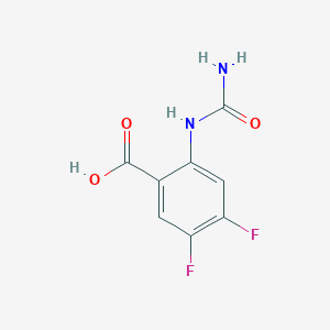 molecular formula C8H6F2N2O3 B2371356 2-(氨基甲酰氨基)-4,5-二氟苯甲酸 CAS No. 1342427-94-4