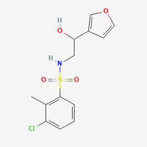 molecular formula C13H14ClNO4S B2371366 3-氯-N-(2-(呋喃-3-基)-2-羟乙基)-2-甲基苯磺酰胺 CAS No. 1396759-68-4