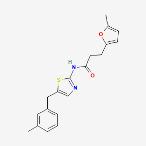 molecular formula C19H20N2O2S B2371370 N-[5-(3-methylbenzyl)-1,3-thiazol-2-yl]-3-(5-methylfuran-2-yl)propanamide CAS No. 842968-42-7