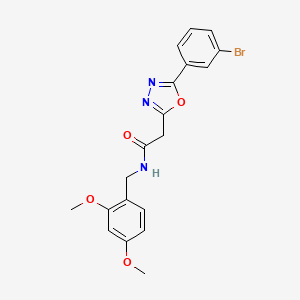 molecular formula C19H18BrN3O4 B2371371 2-(5-(3-bromophenyl)-1,3,4-oxadiazol-2-yl)-N-(2,4-dimethoxybenzyl)acetamide CAS No. 1286702-83-7