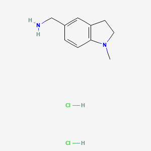 (1-methyl-2,3-dihydro-1H-indol-5-yl)methanamine dihydrochloride
