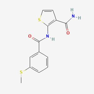 molecular formula C13H12N2O2S2 B2371387 2-(3-(Methylthio)benzamido)thiophene-3-carboxamide CAS No. 896344-04-0