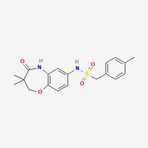 N-(3,3-dimethyl-4-oxo-2,3,4,5-tetrahydrobenzo[b][1,4]oxazepin-7-yl)-1-(p-tolyl)methanesulfonamide