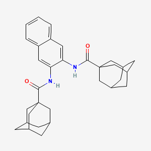 molecular formula C32H38N2O2 B2371391 N-[3-(adamantane-1-carbonylamino)naphthalen-2-yl]adamantane-1-carboxamide CAS No. 313959-46-5