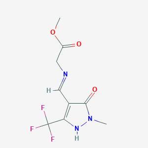 methyl 2-({[1-methyl-5-oxo-3-(trifluoromethyl)-1,5-dihydro-4H-pyrazol-4-yliden]methyl}amino)acetate