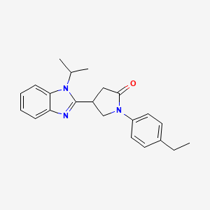 1-(4-Ethylphenyl)-4-[1-(methylethyl)benzimidazol-2-yl]pyrrolidin-2-one