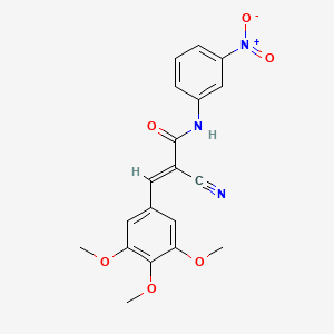 molecular formula C19H17N3O6 B2371402 (2E)-2-cyano-N-(3-nitrophenyl)-3-(3,4,5-trimethoxyphenyl)prop-2-enamide CAS No. 330835-39-7