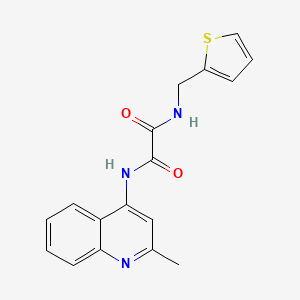 molecular formula C17H15N3O2S B2371404 N1-(2-methylquinolin-4-yl)-N2-(thiophen-2-ylmethyl)oxalamide CAS No. 941963-32-2