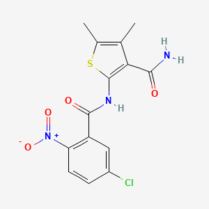2-(5-Chloro-2-nitrobenzamido)-4,5-dimethylthiophene-3-carboxamide