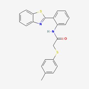 molecular formula C22H18N2OS2 B2371410 N-(2-(benzo[d]thiazol-2-yl)phenyl)-2-(p-tolylthio)acetamide CAS No. 896017-94-0
