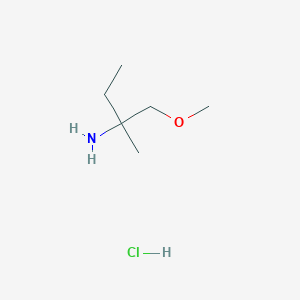 molecular formula C6H16ClNO B2371411 Chlorhydrate de 1-méthoxy-2-méthylbutan-2-amine CAS No. 2408962-07-0