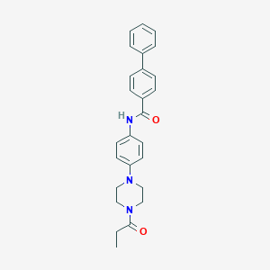 N-[4-(4-propanoylpiperazin-1-yl)phenyl]biphenyl-4-carboxamide