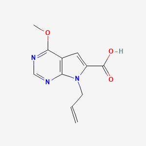 molecular formula C11H11N3O3 B2371420 7-Allyl-4-methoxy-7H-pyrrolo[2,3-d]pyrimidine-6-carboxylic acid CAS No. 2126161-58-6