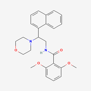 molecular formula C25H28N2O4 B2371422 2,6-dimethoxy-N-(2-morpholino-2-(naphthalen-1-yl)ethyl)benzamide CAS No. 941870-45-7