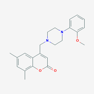 4-[[4-(2-Methoxyphenyl)piperazin-1-yl]methyl]-6,8-dimethylchromen-2-one