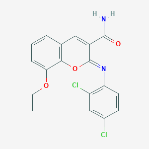 (2Z)-2-[(2,4-dichlorophenyl)imino]-8-ethoxy-2H-chromene-3-carboxamide