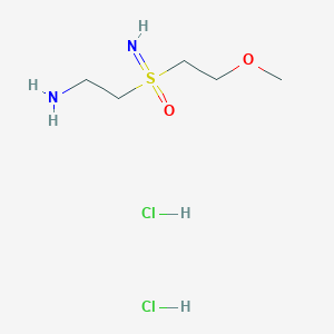molecular formula C5H16Cl2N2O2S B2371454 2-(2-Methoxyethylsulfonimidoyl)ethanamine;dihydrochloride CAS No. 2503206-14-0