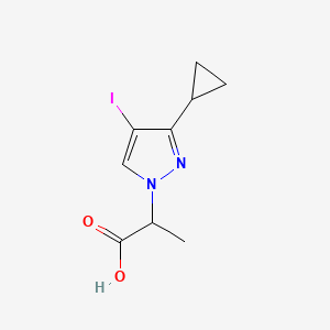 2-(3-Cyclopropyl-4-iodo-1H-pyrazol-1-yl)propanoic acid