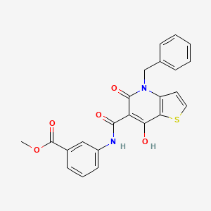 molecular formula C23H18N2O5S B2371460 5-(5,8-dioxo-2-propyl-5,6,7,8-tetrahydro-4H-pyrazolo[1,5-a][1,3]diazepin-3-yl)-2-methoxy-N-(2-methylphenyl)benzenesulfonamide CAS No. 1251622-89-5