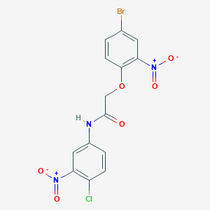 molecular formula C14H9BrClN3O6 B2371461 2-(4-bromo-2-nitrophenoxy)-N-(4-chloro-3-nitrophenyl)acetamide CAS No. 685853-18-3