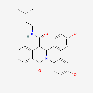 molecular formula C29H32N2O4 B2371464 2,3-双(4-甲氧基苯基)-N-(3-甲基丁基)-1-氧代-3,4-二氢异喹啉-4-甲酰胺 CAS No. 1023805-53-9