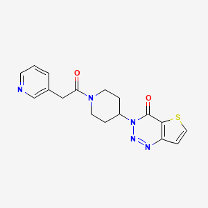 molecular formula C17H17N5O2S B2371468 3-(1-(2-(ピリジン-3-イル)アセチル)ピペリジン-4-イル)チエノ[3,2-d][1,2,3]トリアジン-4(3H)-オン CAS No. 2034381-40-1