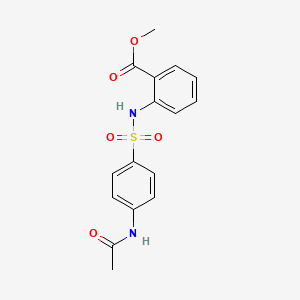 molecular formula C16H16N2O5S B2371471 2-(4-乙酰氨基苯磺酰胺基)苯甲酸甲酯 CAS No. 289061-21-8