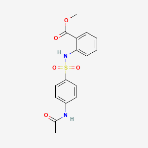 molecular formula C16H16N2O5S B2371471 2-(4-Acetilaminobenzenosulfonamido)benzoato de metilo CAS No. 289061-21-8