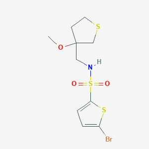 molecular formula C10H14BrNO3S3 B2371474 5-bromo-N-((3-methoxytetrahydrothiophen-3-yl)methyl)thiophene-2-sulfonamide CAS No. 1448050-24-5