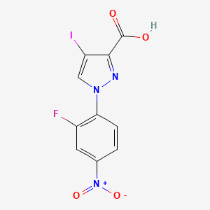 molecular formula C10H5FIN3O4 B2371476 1-(2-Fluoro-4-nitrophenyl)-4-iodo-1H-pyrazole-3-carboxylic acid CAS No. 1946818-04-7