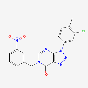 molecular formula C18H13ClN6O3 B2371485 3-(3-Chloro-4-methylphenyl)-6-[(3-nitrophenyl)methyl]triazolo[4,5-d]pyrimidin-7-one CAS No. 888426-62-8