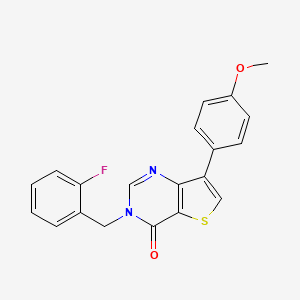 3-(2-fluorobenzyl)-7-(4-methoxyphenyl)thieno[3,2-d]pyrimidin-4(3H)-one