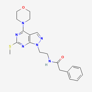 N-(2-(6-(methylthio)-4-morpholino-1H-pyrazolo[3,4-d]pyrimidin-1-yl)ethyl)-2-phenylacetamide