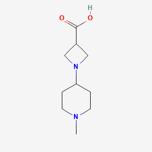 molecular formula C10H18N2O2 B2371527 1-(1-Methylpiperidin-4-yl)azetidine-3-carboxylic acid CAS No. 1466530-15-3