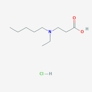 molecular formula C10H22ClNO2 B2371529 3-[Ethyl(pentyl)amino]propanoic acid;hydrochloride CAS No. 2375274-11-4