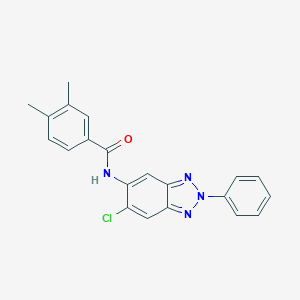 molecular formula C21H17ClN4O B237153 N-(6-chloro-2-phenyl-2H-1,2,3-benzotriazol-5-yl)-3,4-dimethylbenzamide 