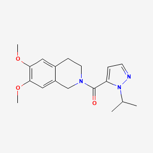 (6,7-dimethoxy-3,4-dihydroisoquinolin-2(1H)-yl)(1-isopropyl-1H-pyrazol-5-yl)methanone
